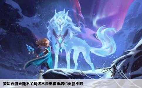 梦幻西游更新不了啊这不是电脑重启也更新不对