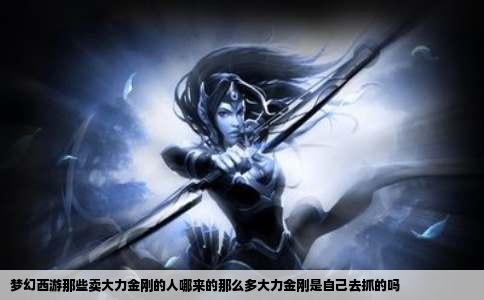 梦幻西游那些卖大力金刚的人哪来的那么多大力金刚是自己去抓的吗