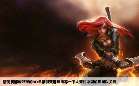 请问有那些好玩的3D单机游戏麻烦推荐一下大型的中型的都可以关键