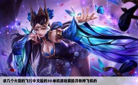 求几个大型的飞行中文版的3D单机游戏要能开各种飞机的