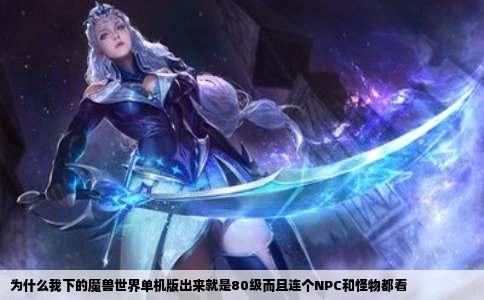为什么我下的魔兽世界单机版出来就是80级而且连个NPC和怪物都看